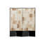 4 panneaux beige-blanc + brun + toile noire + cloison pliante en bois manufacturé-666767657