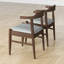 Chaise d'appoint rembourrée en bois massif Wellington
