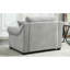 Fauteuil surdimensionné en chenille gris et luxueux-1670914761