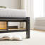 Lit plateforme simple avec tête de lit, bâbord, à DEL, sans sommier, métal robuste, lit robuste à extension de rangement sous le lit, option de charge, lumières à DEL, lattes de métal robustes,-1155903264-1155903268