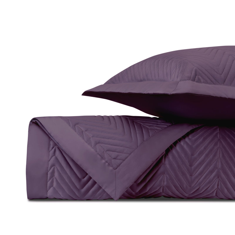 Charleston Egyptian Certified Cotton Quilt, Purple, Queen Quilt