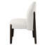Ensemble de 2 chaises d'appoint en tissu beige - Structure en bois Élégant pied à double piédestal à garniture en métal
