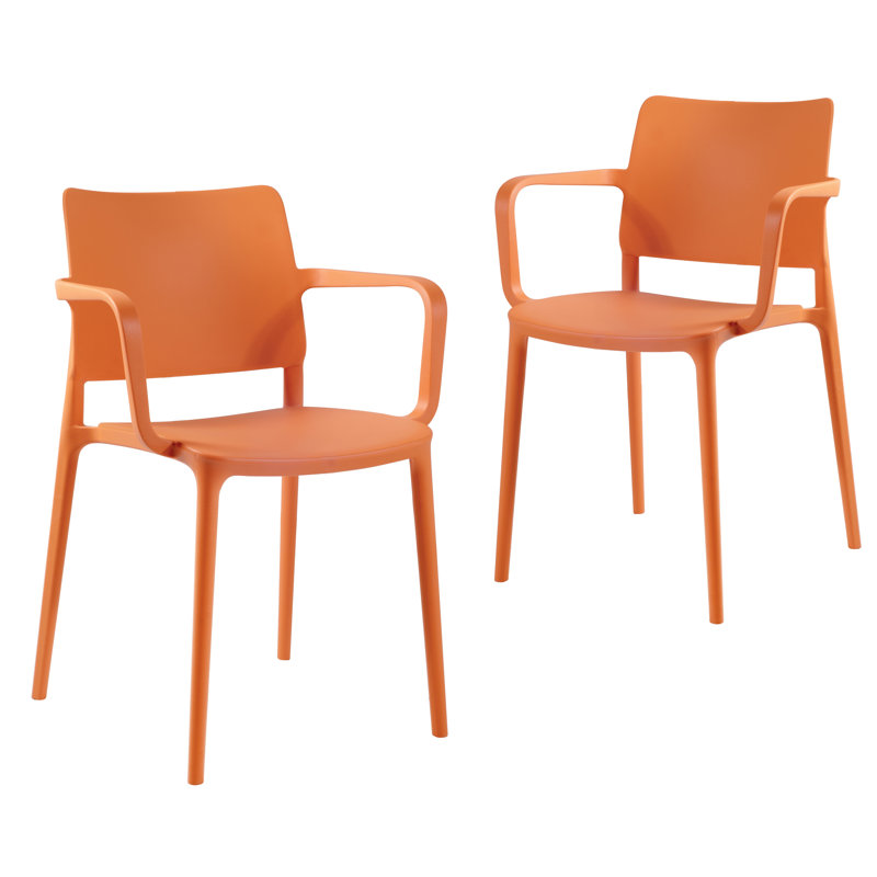 Fauteuil de salle à manger Maddon, Orange