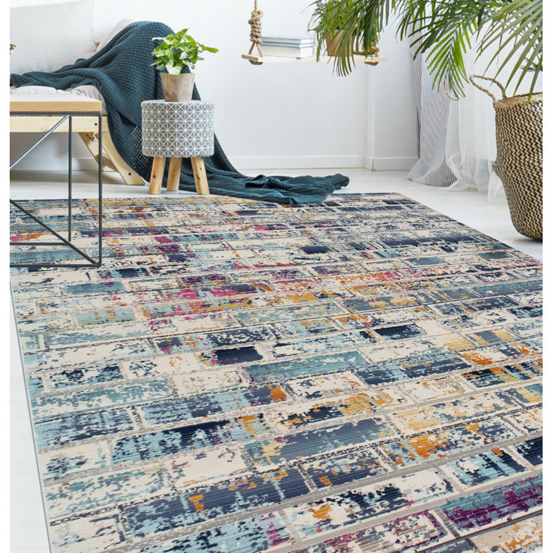 Morvant Geometric Indoor Rug, Rectangle 12'0" x 15'2"