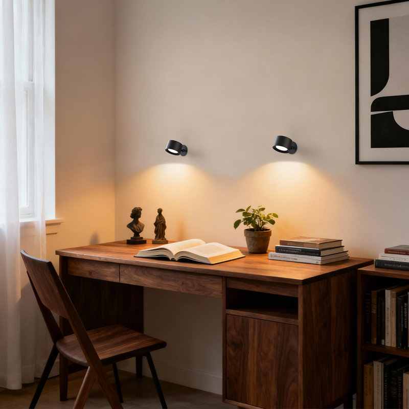 Rechargeable Under Cabinet Light Armed Wall Sconce With Remote Contral Corner Wall Light, Dimmable