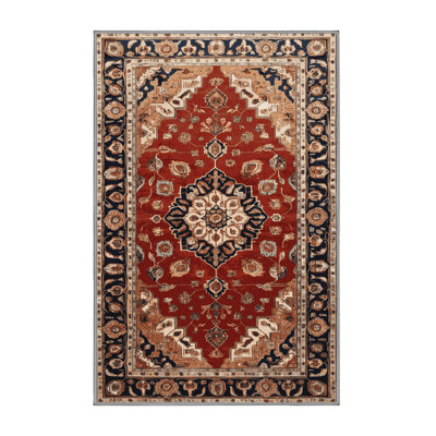 Machine Washable Persian Brown Area Rug