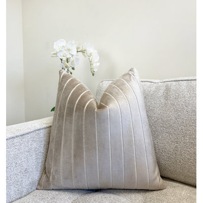 Striped Velvet Throw Pillow Cover