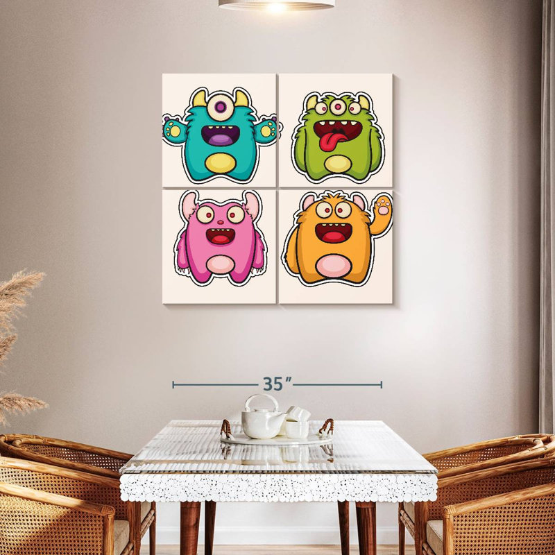Ashelle Baby Monsters Hello, 38" H x 38" W