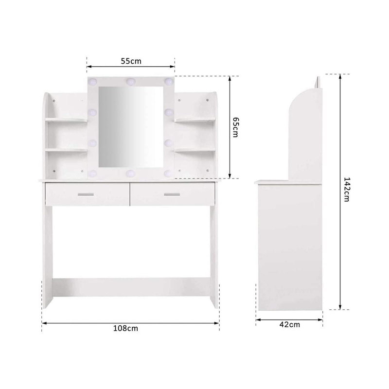 Germo Dressing Table with Mirror