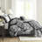 6 Piece Bedding With Contrasting Colors - Black Full/queen Quilt Throw Pillows-119379844-119379845