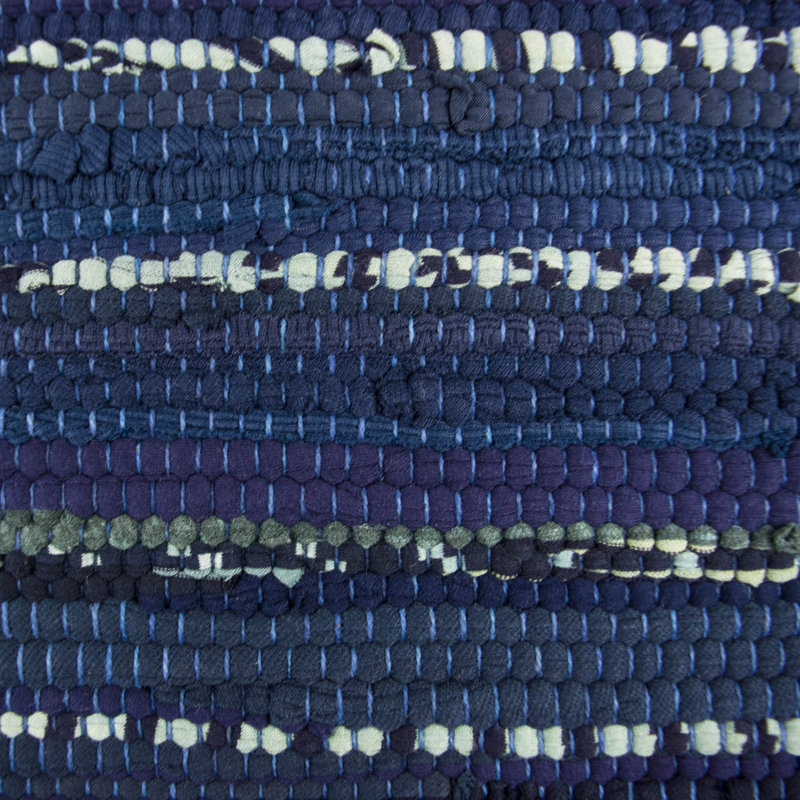 Aelia Striped 100% Cotton Table Runner, Nautical Blue