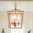 Lantern Pendant Lighting Vintage Brass Gold Foil Lantern Chandelier Vintage 3-light Metal Cage Pendant Light Fixture For Christmas Gift New Year Present Hallway Kitchen Dining Room Living Room Restaurant Foyer