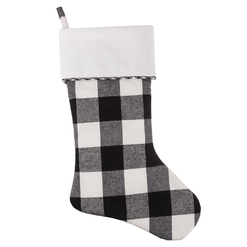 Chaussette de Noël Hangright, Blanc
