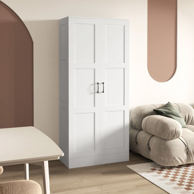71" Tall Storage Cabinet By , White With Movable Shelves And Design Dependable Build