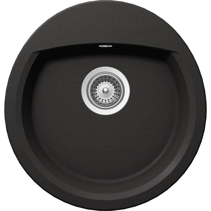 Manhattan Single Bowl Inset Kitchen Sink, Nero