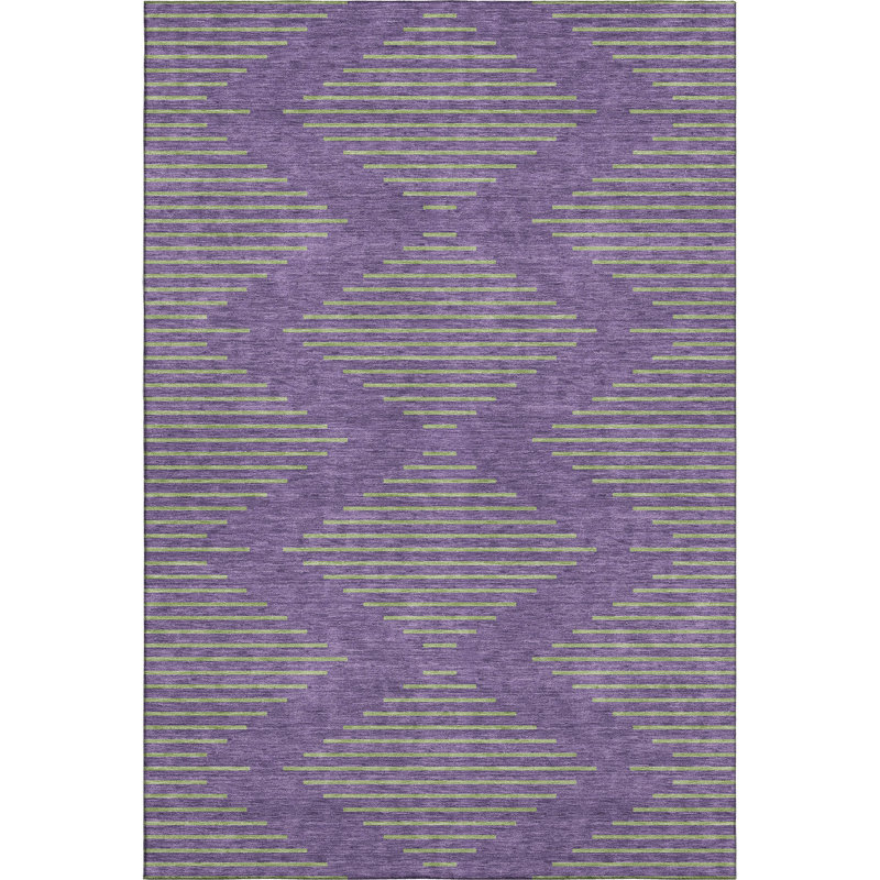 Premium Machine Washable Jahnke AMF1017 Geometric Rug, Rectangle 8' x 10'