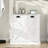 White Laundry Sorter Cabinet With Two Sections. Modern & Stylish Design. Removable Bags For Easy Organization. E1 Material, Coated. Stable Build. Surface. Feature. Assembly Manual. 100-Pound Load