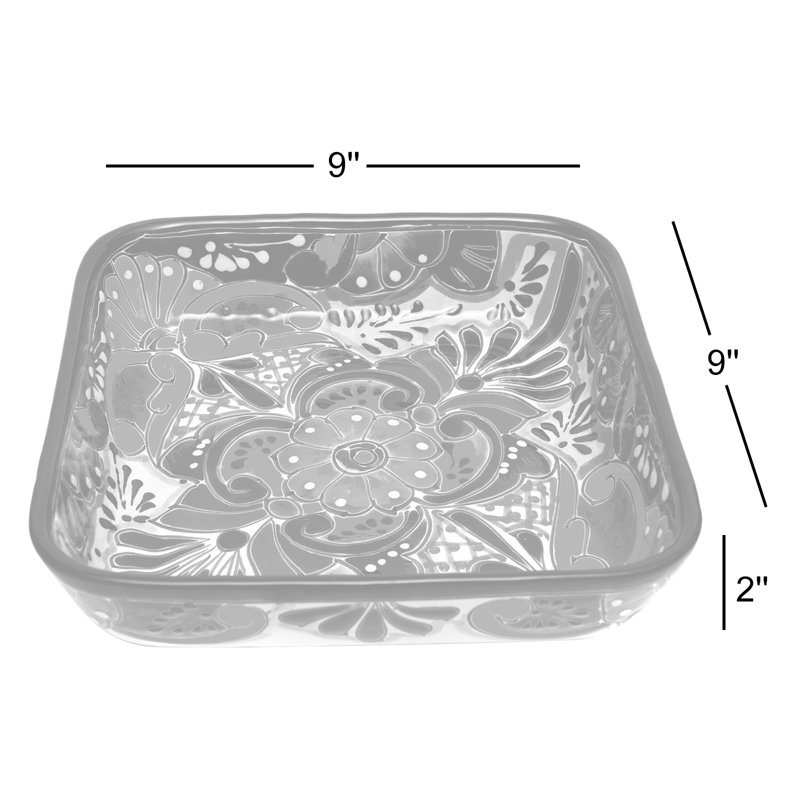 Enchanted Talavera Square Ceramic Casserole Bakeware