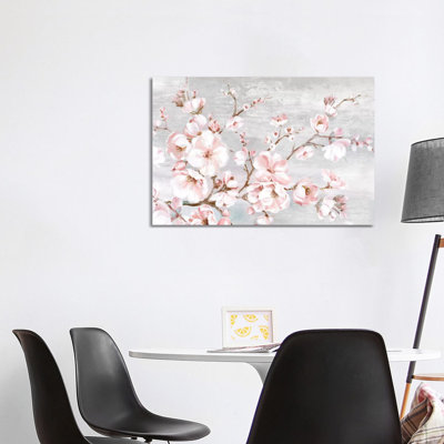 Spring Cherry Blossoms I by Eva Watts - Wrapped Canvas Painting