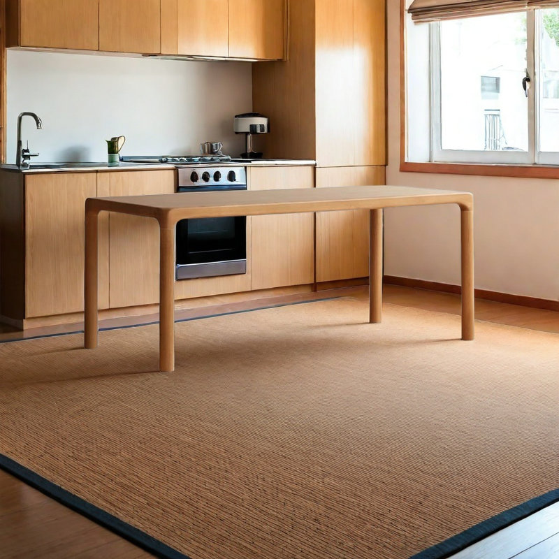 Table de salle à manger rectangulaire en bois massif pour la maison, H 29,9 po x L 70,9 po x l 33,5 po