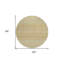 Tapis ivoire rond 8 po