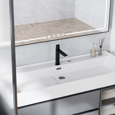 Robinet de salle de bain monocorps et monocommande, robinet haut frais et moderne