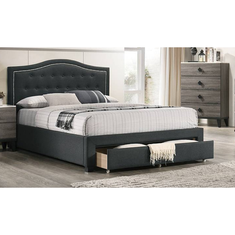 Gurdas Upholstered Platform Storage Bed, Charcoal, Full