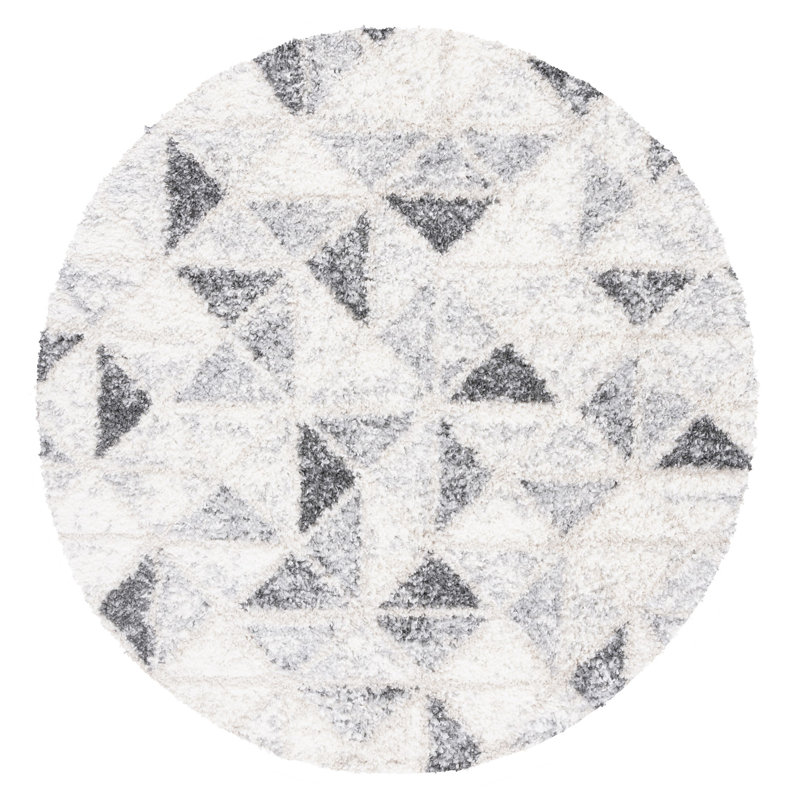 Briaja Performance Geometric Rug, Round 6'7"