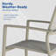 Stemple Aluminum Stacking Patio Dining Armchair, Easy Assembly-2125193787