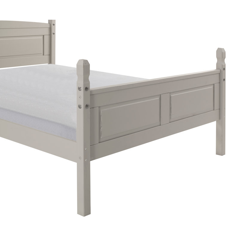 Bridewell Solid Wood Bed, Grey, Double (4'6)
