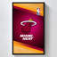 «Miami Heat NBA», art mural sur toile - Équipe de basketball sous licence officielle - prêt à être accroché-114240073-114240081-114240084