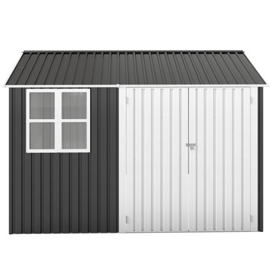 Remise de rangement extérieure en métal l 9,5 pi x P 9,5 pi avec fenêtre