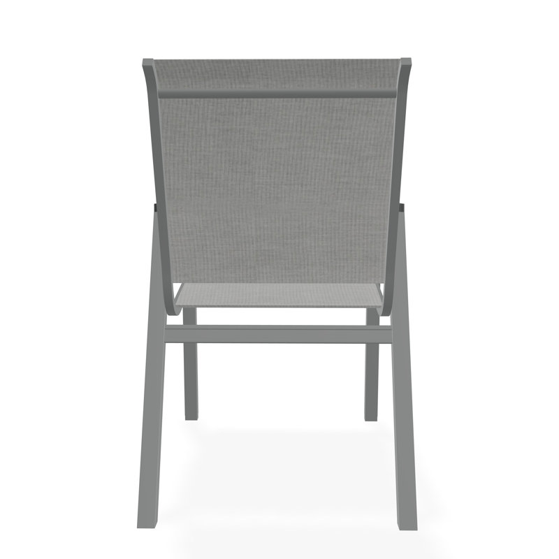Bazza Outdoor Dining Chair, Graphite, Alloy Sunbrella®