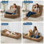 Canapé réglable paresseux, fauteuil inclinable surdimensionné en chenille avec 2 coussins, brun-1451132572