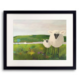 Sheep In The Meadow Print by Phyllis Adams