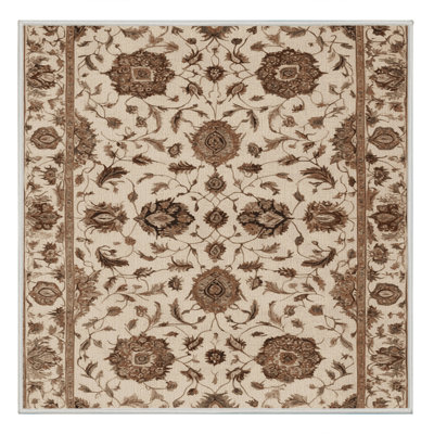 Tapis beige lavable à la machine