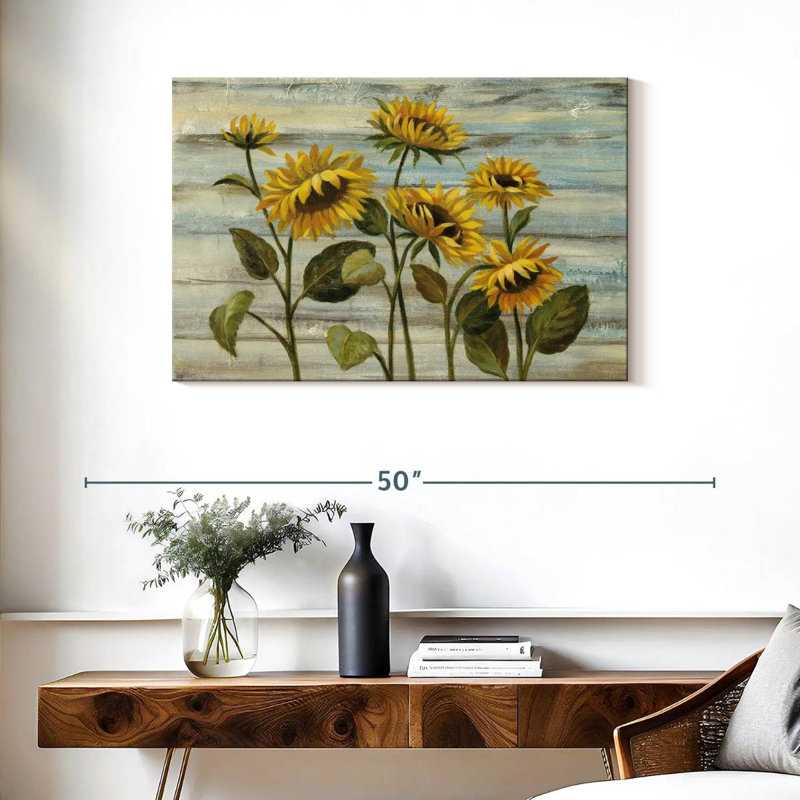 Harnek Cottage Sunflowers, 24" H x 36" W