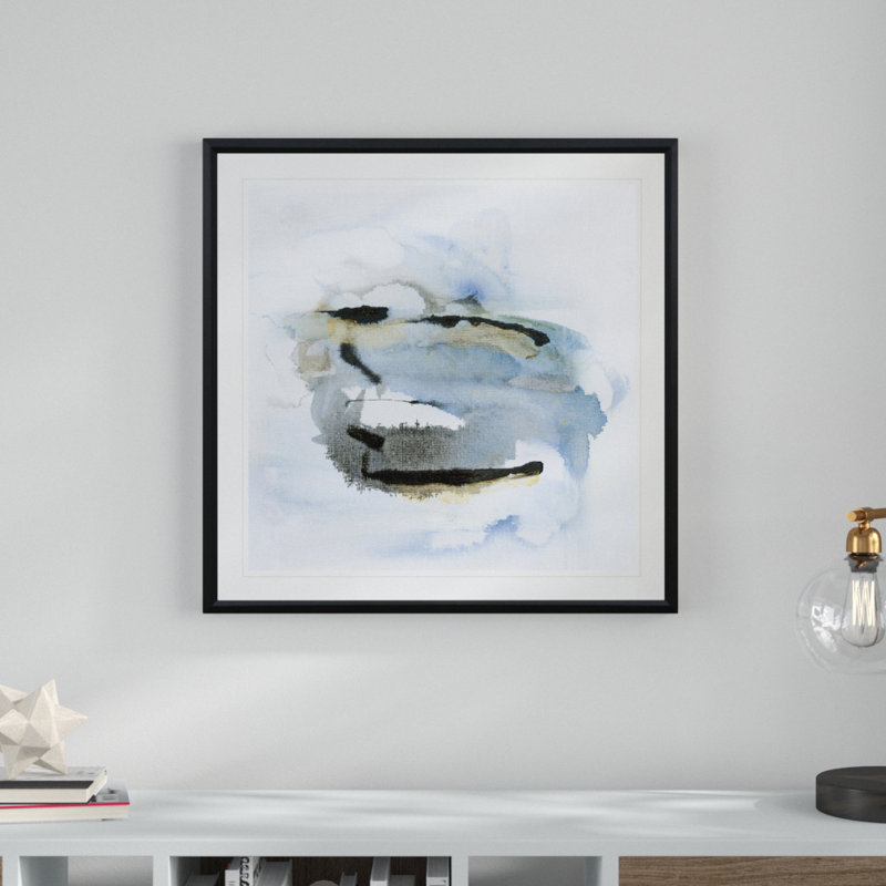 «Cool Water II», reproduction d'impression encadrée, H 30 po x l 30 po x 1,5 po, Encadré dans du plastique noir
