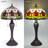 Tiffany Table Lamp, Red Tulips Style Lampshade Reading Light 12X12X22 Inches, Adjustable 3 Color Temperature Decor for Bedroom Living Room