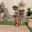 Sculpture de jardin multicolore avec motif floral Monaco