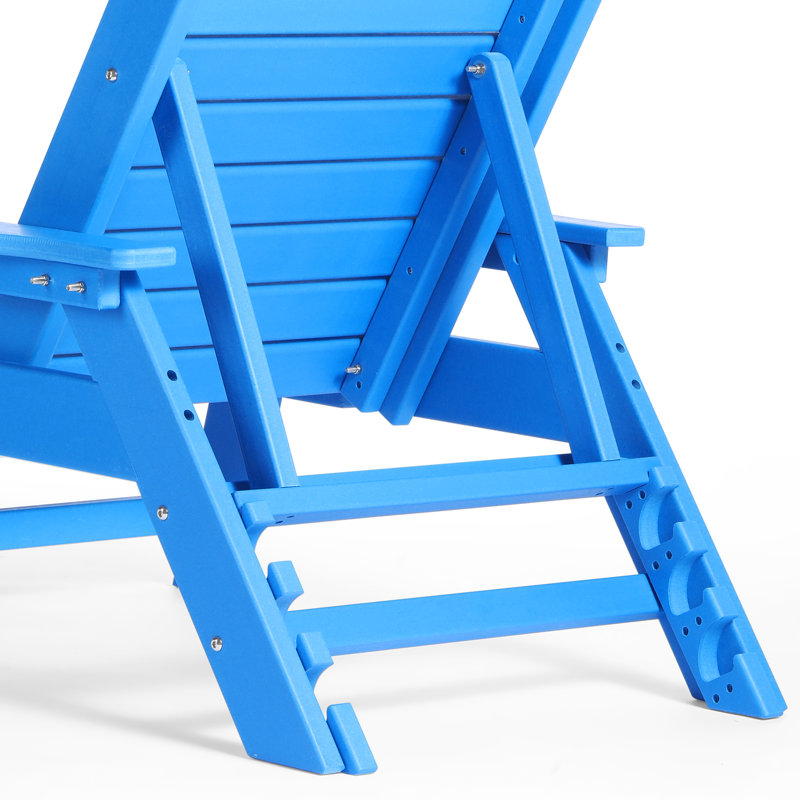 Chaise longue simple inclinable Laguna, Bleu pacifique
