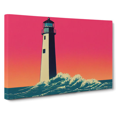 Pop Art Lighthouse - Wrapped Canvas