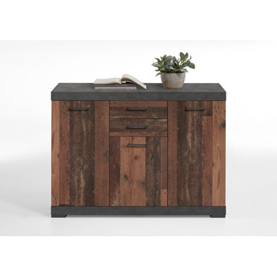 Charmain Solid Wood 120cm W 2 - Drawer Chest of Drawers