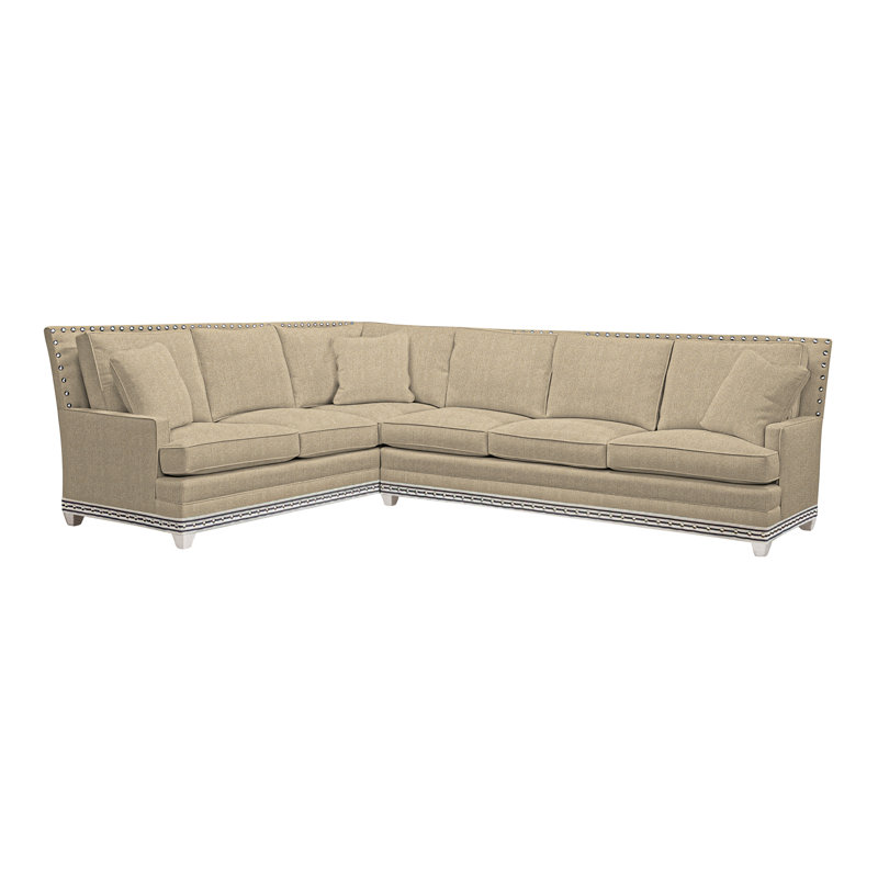 American Bungalow 2-Piece Riverside L- Sectional, Nomad Sand, Casa Blanca, Yes