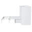 Lit simple avec garde-robe et tablettes de chevet - taille option blanche et compacte