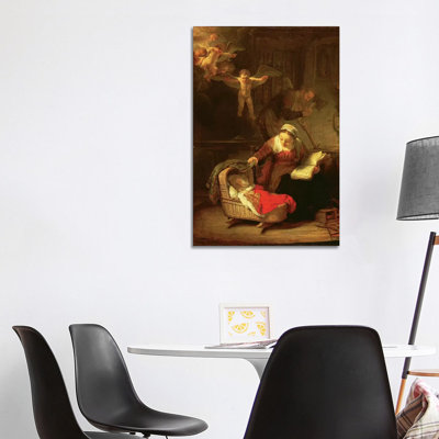 The Holy Family, C.1645 by Rembrandt Van Rijn - Wrapped Canvas Painting