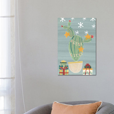 Winter Wonder Llama Collection B 1 Piece Wrapped Canvas Painting