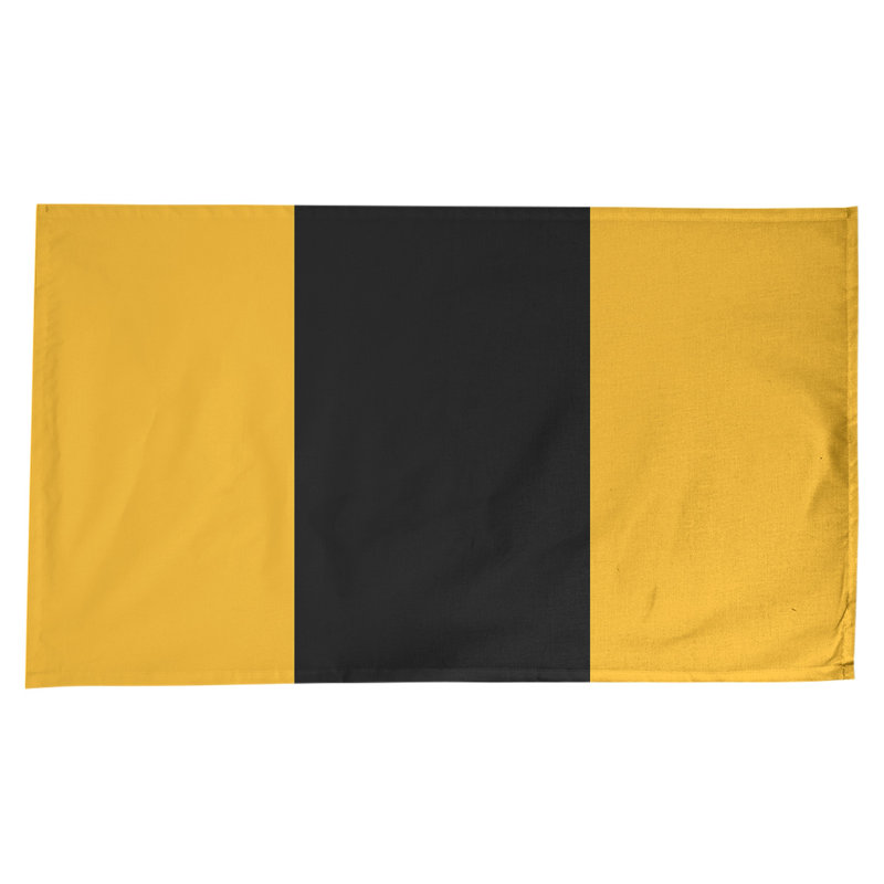 Boston Table Runner, 102" x 58", Cotton Blend, Pittsburgh Gold/Black/Pittsburgh Gold