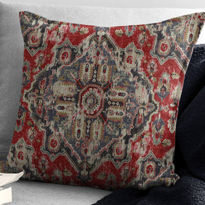 Tangier Red/Blue 20X20" Square Pillow