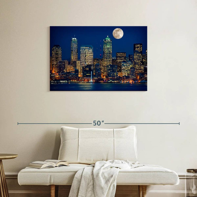 Kavia Seattle Nightscape, H 24 po x l 36 po